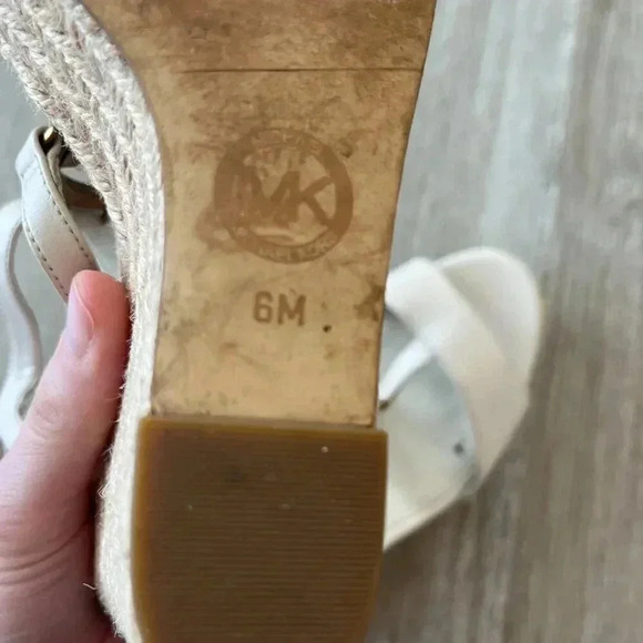 Womens Michael Kors White Wedges - 6 - Picture 10 of 10